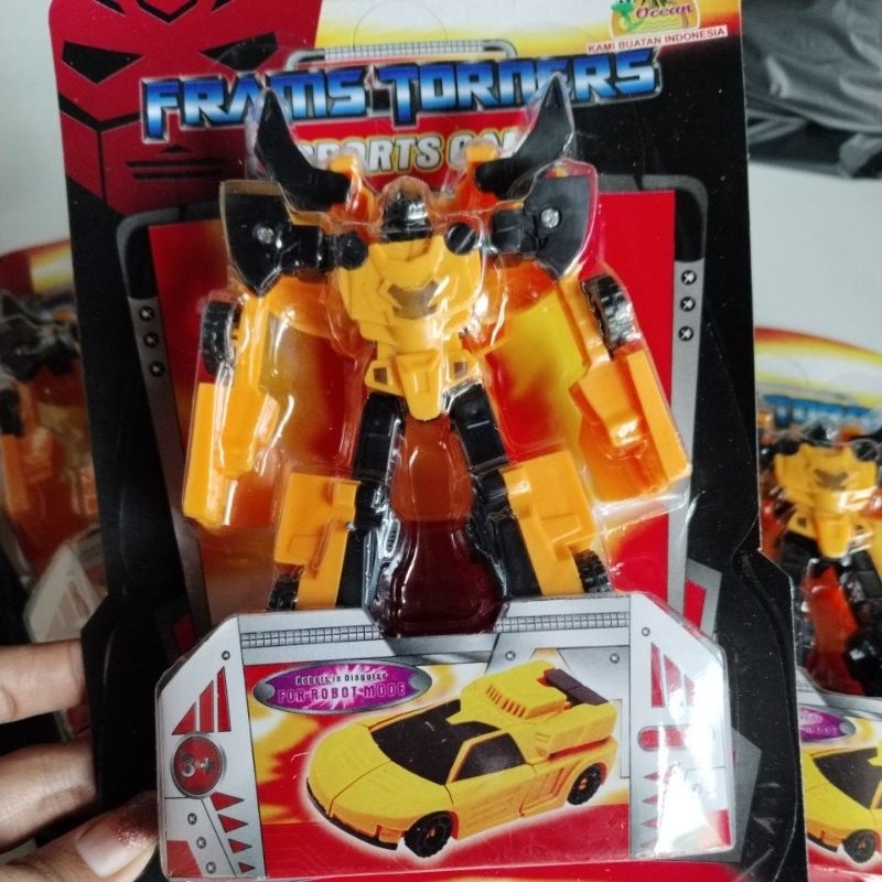 MAINAN ROBOT MOBIL KUNING