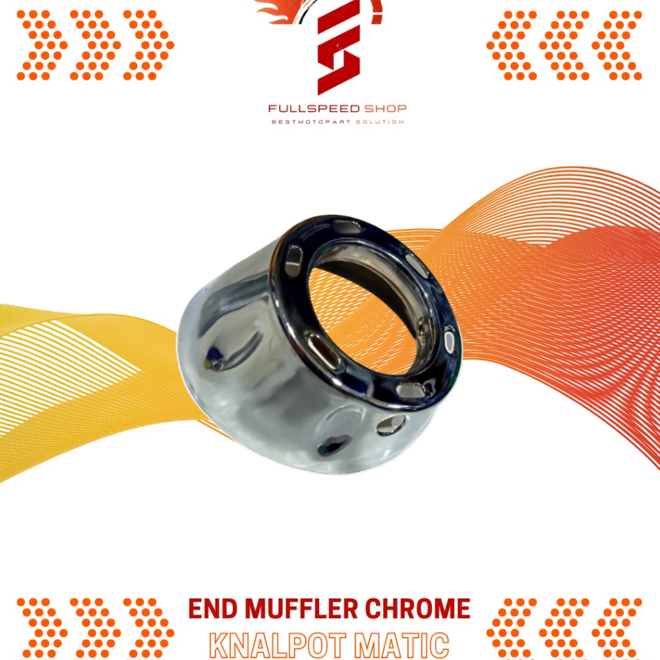 RcT END MUFFLER CHROME END CUP CHROME  UJUNG KNALPOT CHROME MONCONG KNALPOT BAHAN BESI  END MUFFLER 