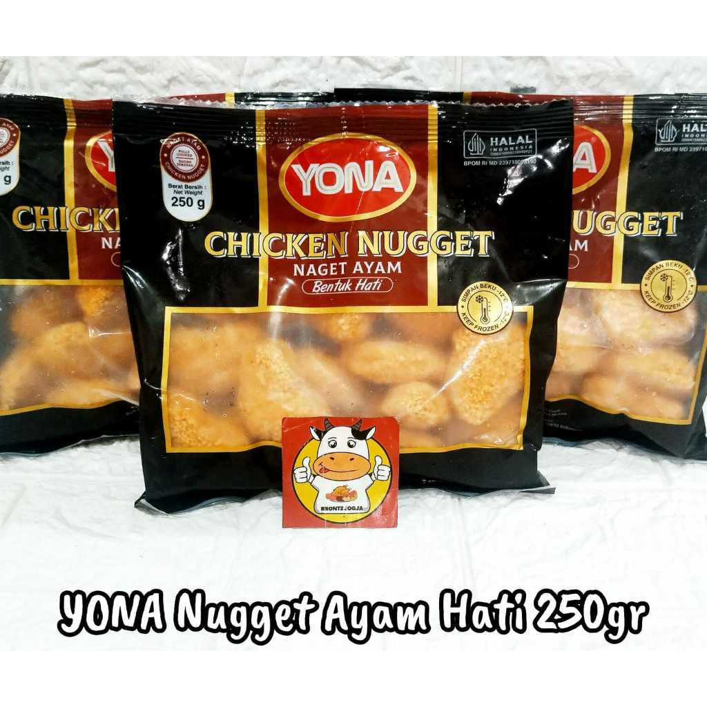 

YONA NUGGET BENTUK HATI 250GR-FROZEN FOOD-BRONTZ JOGJA