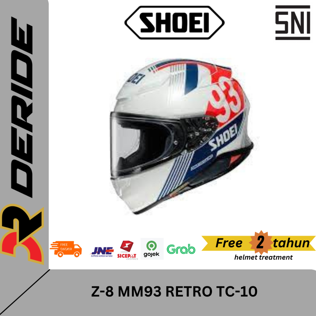 Helm Full Face SHOEI Z-8 MM93 TC 10 Helm Sport Touring Full Face SNI Original Z8 Z 8