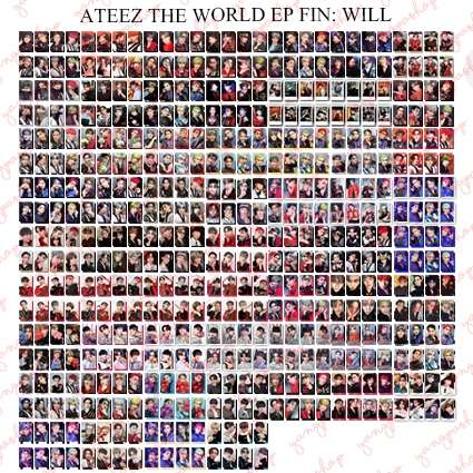 [PO / SET] ATEEZ THE WORLD EP FIN WILL ATEZ PHOTOCARD FAN MADE UNOFFICIAL YANGPASHOP SAN SEONGHWA HO