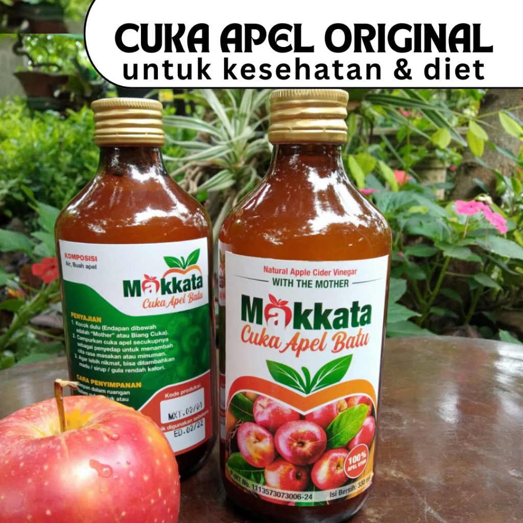 Cuka Apel Original MAKKATA 330ml Untuk Kesehatan Dan Diet - Cuka Apel Untuk Diabetes - Cuka Nanas