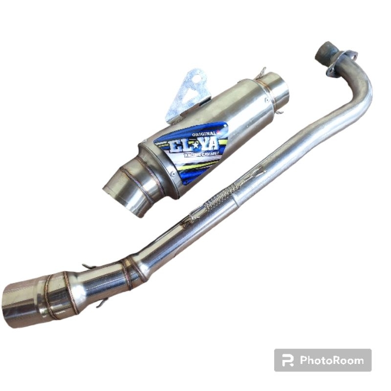 Knalpot racing model DOS by ELYA ORIGINAL leher netral vega zr r jupiter z supra fit x karisma tevo 