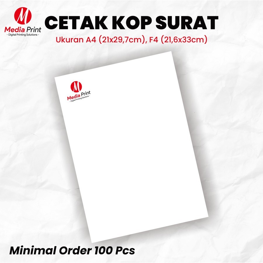 

Cetak Kop Surat F4 A4 Full Color - F4/Folio 80 Gsm