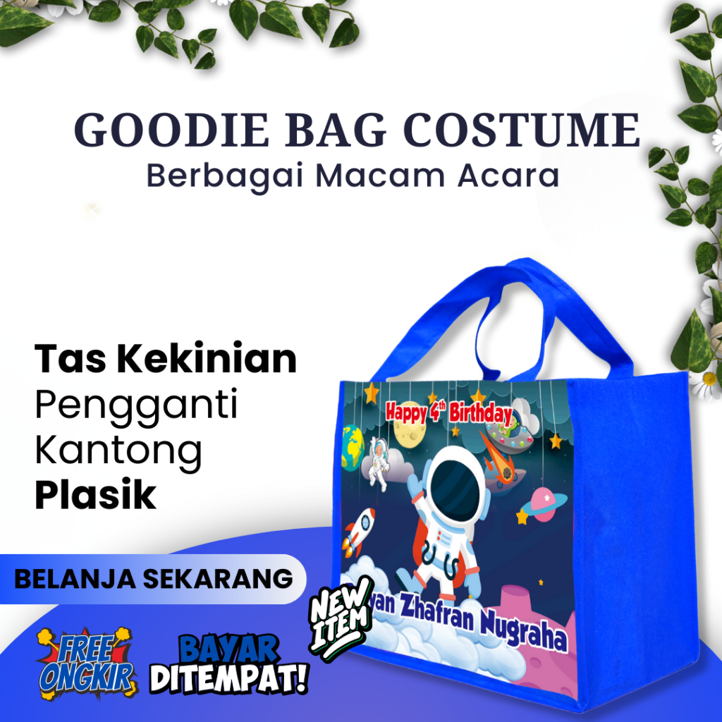 

TAS ULTAH TERLARIS / TAS ULANG TAHUN / TAS READY STOK PORTRAIT 75GSM TEBAL ANTI JEBOL