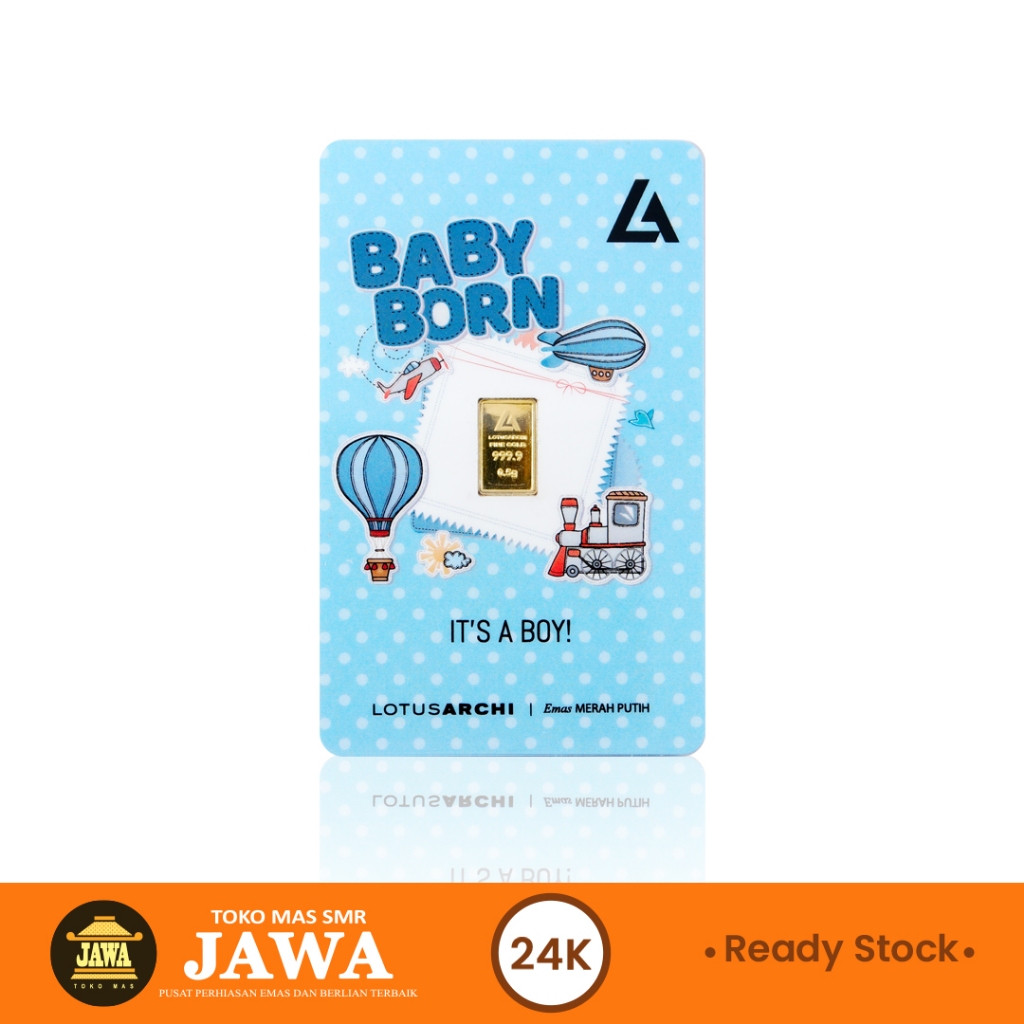 LM Lotus Archi Baby Born Gift Series Kadar 24 Karat Toko Mas Jawa