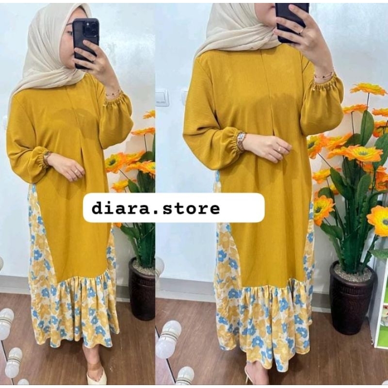 MIURA DRESS // dress kombinasi crincle airflow dan rayon