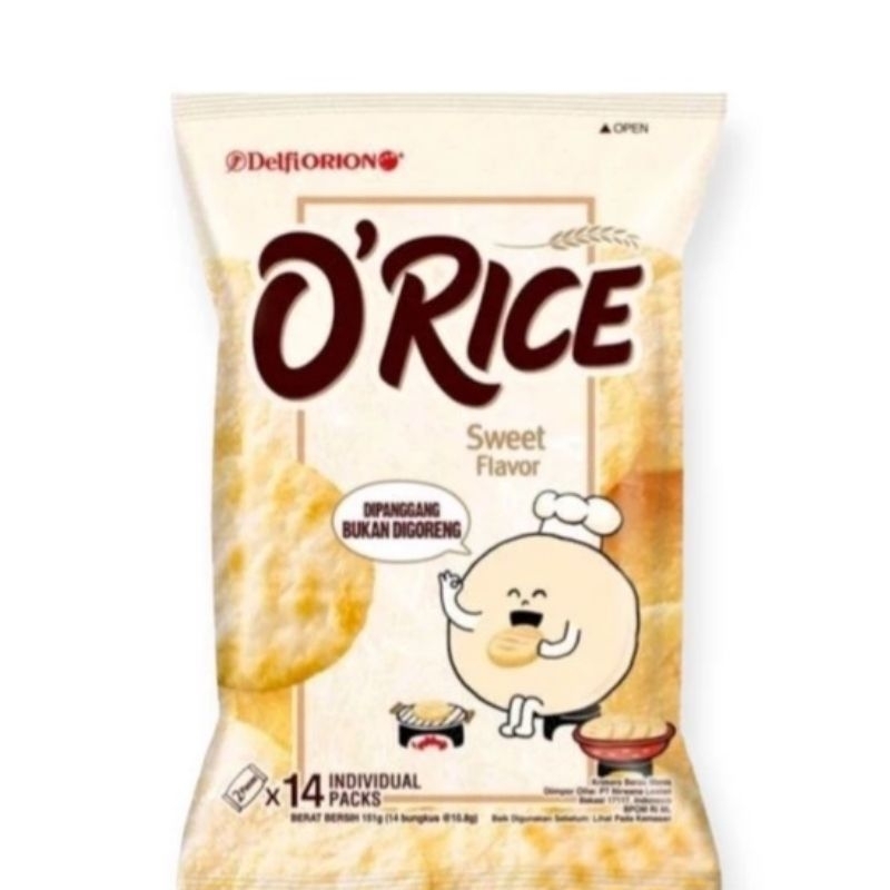 

DELFI O'RICE CRACKERS BISKUIT ORICE ORION BERAS GARING WAN KREKERS SNACK DELVI