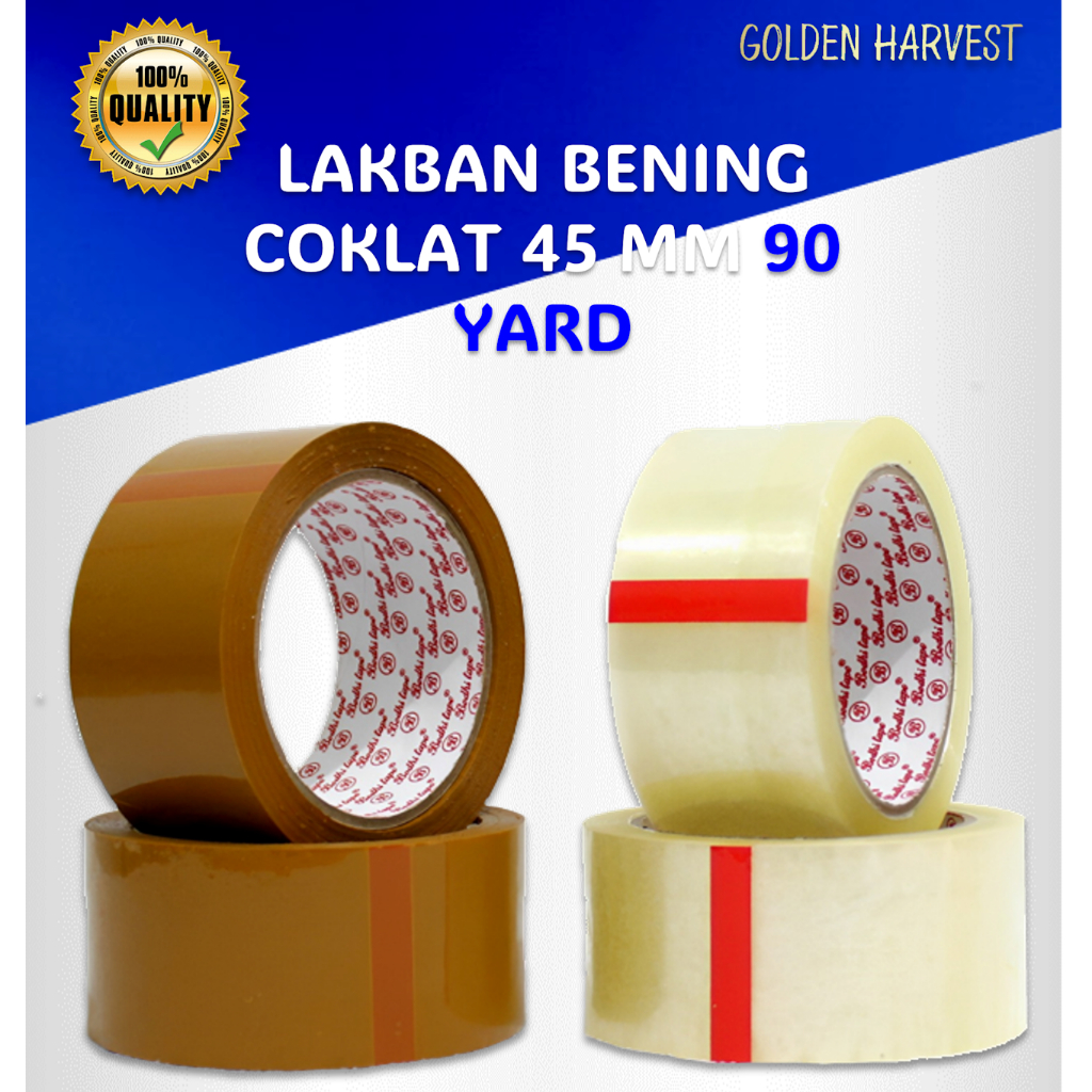 

lakban bening coklat 90 yard bodhi tape murah kuat lengket berkualitas