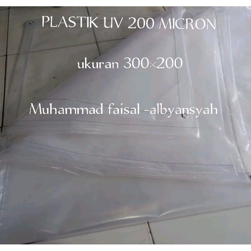 PLASTIK UV 200 MICRON UK 300×200 KETEBALAN 0.20 MM