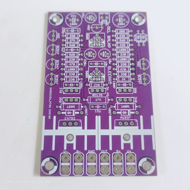 PCB OCL BALAP DOUBLE LAYER POWER BALAP GLERR