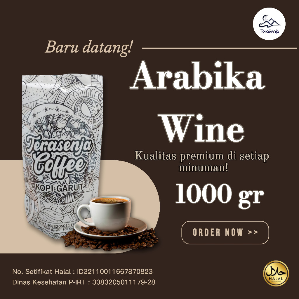 

Biji Kopi Bubuk Grade 1 Arabika Wine 1 Kg - Terasenja