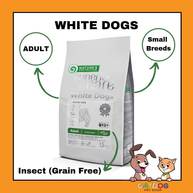 Nature's Protection Dog Superior Care White Dogs Small Breeds Adult Insect 1.5kg