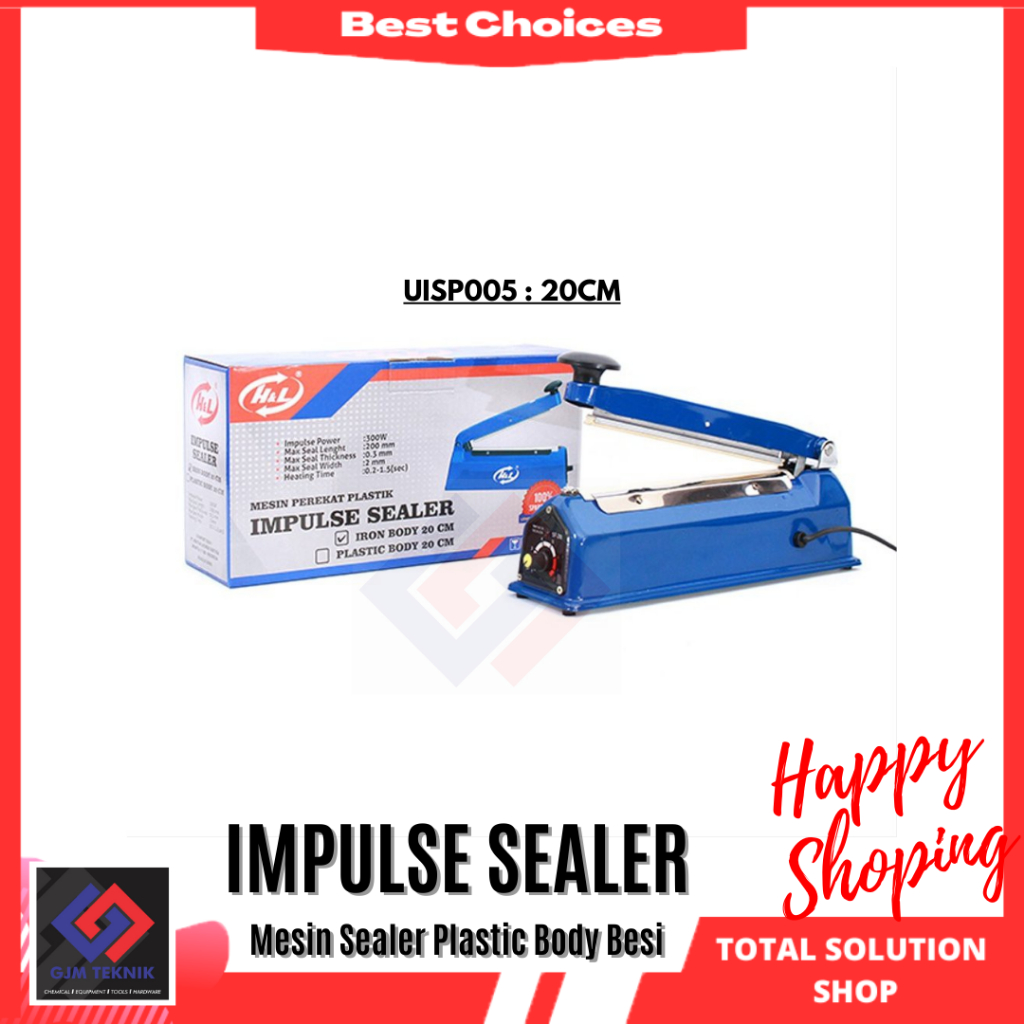H&L Mesin Press Plastik / Impulse Sealer 20cm & 30 cm Body Besi