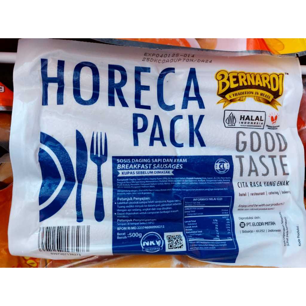 

Bernardi Horeca Breakfast Sausage 500gr DIYogyakarta