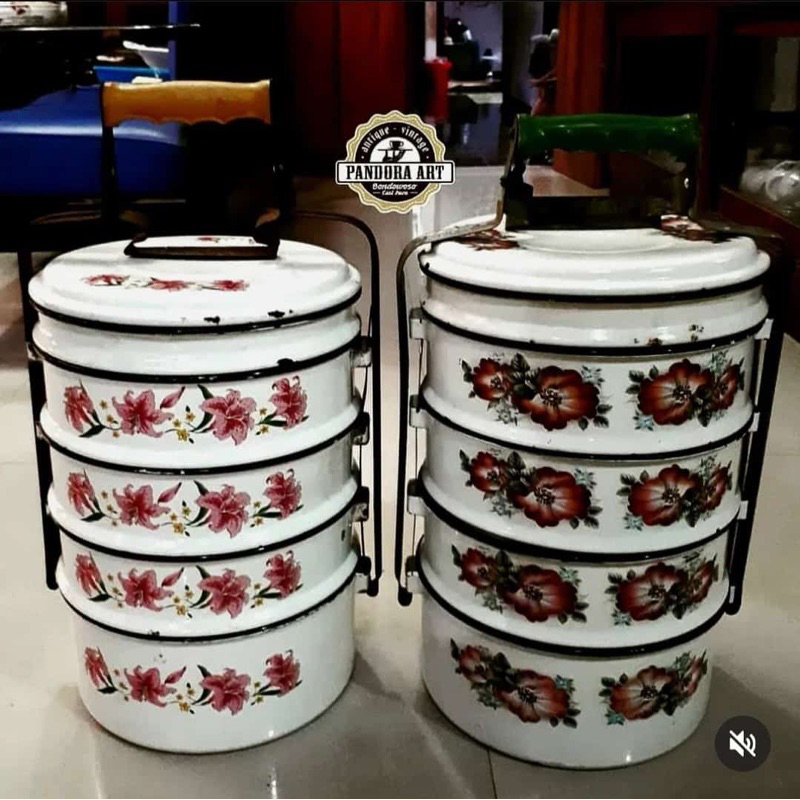 Rantang enamel lawas size besar