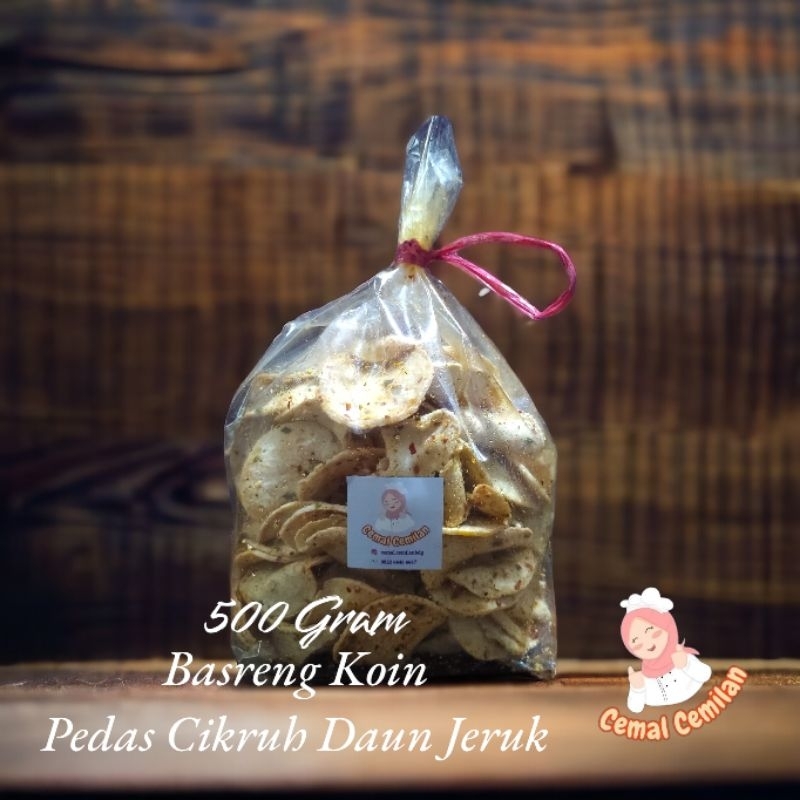 

Basreng Koin 500 Gram Pedas Cikruh Daun Jeruk