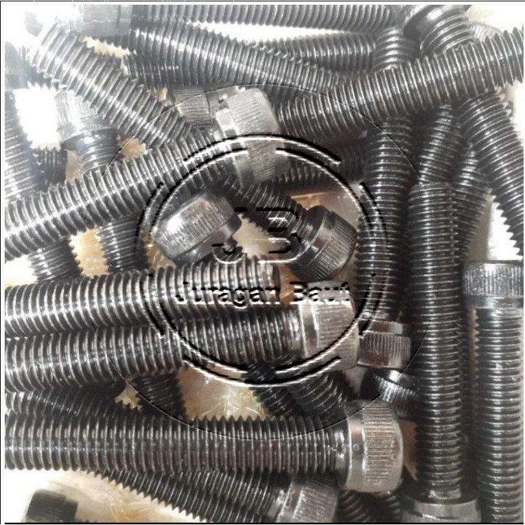 BAUT L M8X100 BAJA PANJANG 10 CM 10CM BAUD L BAJA M8 X 100 KUNCI L6 L 6 KUNCI PAS 12 13 FULL DRAT WA