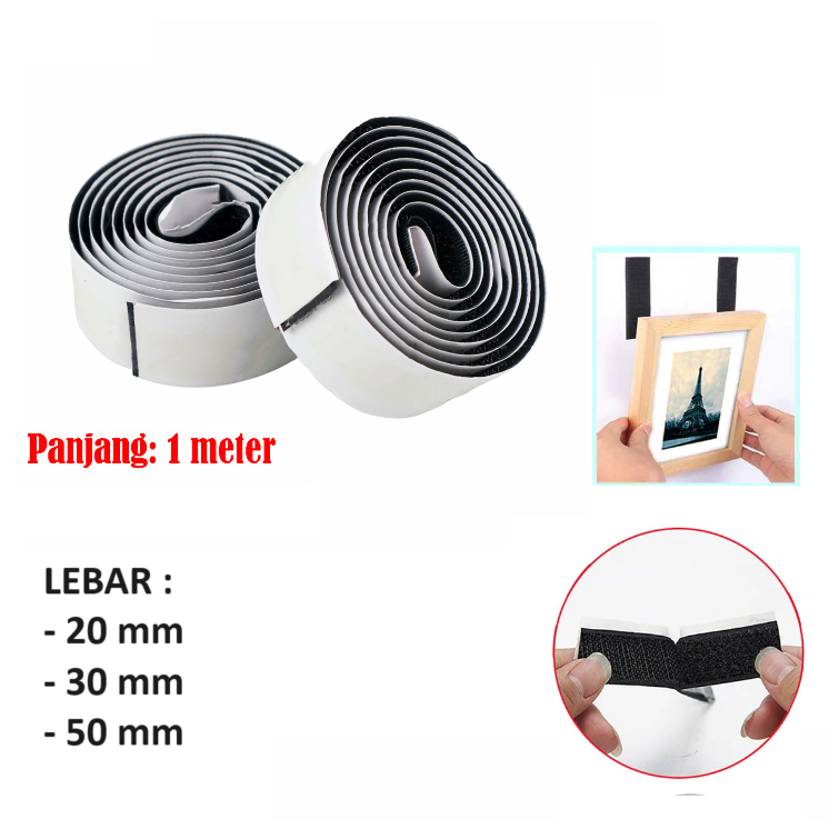 Lakban Nilon Velcro Stiker Gantungan Serbaguna Dengan Lem Perekat