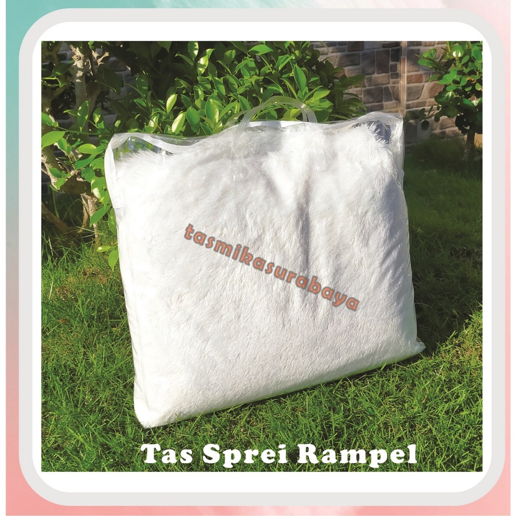 tas sprei rampel berbahan mika kuat dan tahan lama | tas mika serbaguna menggunakan resleting