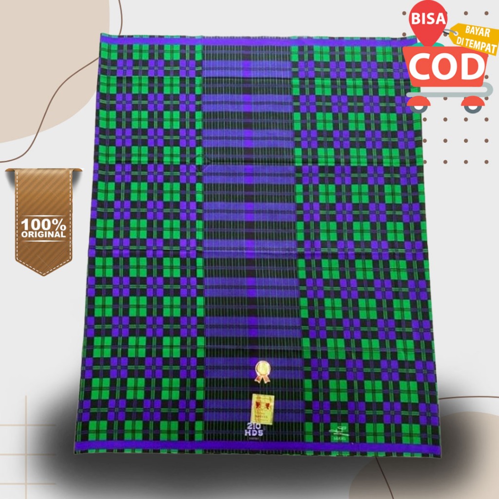 sarung HDS kotak jadul bermotif bhs sarung halus samarinda polyester