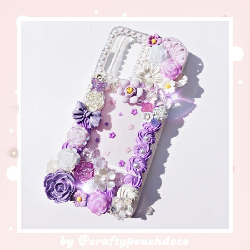 [READY/CUSTOM] Decoden Phone Case DIY Cream Deco Resin Clay Art