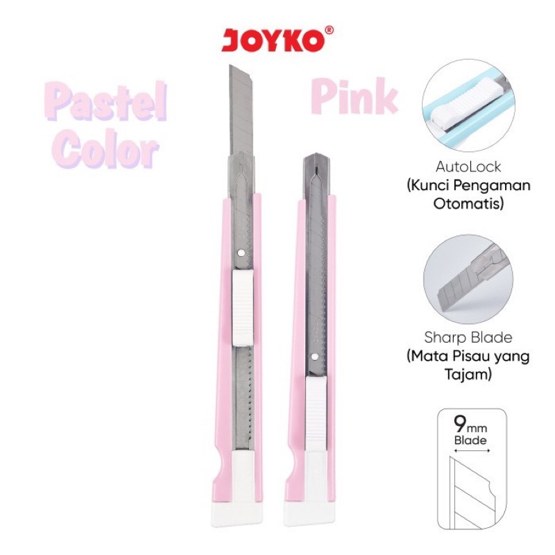 

Cutter Pemotong Joyko Pastel Pink