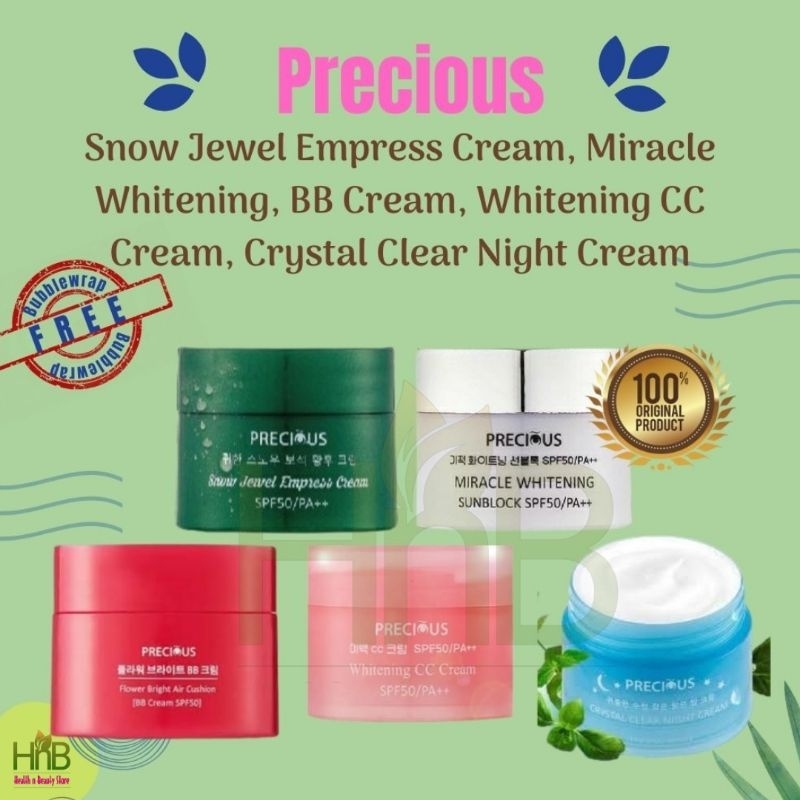 Precious Snow Jewel Empress/ Miracle Whitening / Whitening CC Creamy / BB Cream / Crystal Night Crea