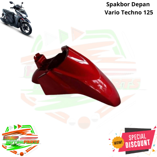 Spakbor slebor Depan Vario Techno 125 FI lama old merah