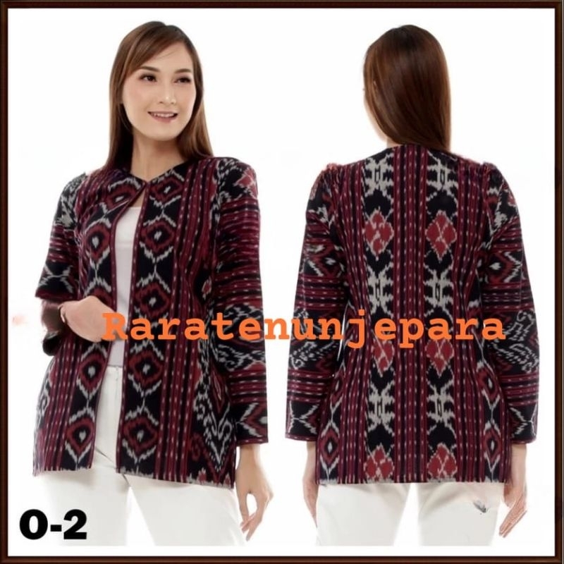 Outer tenun outer wanita bolero.tenun blazer tenun  atasan wanita blouse tenun outer etnik BL17
