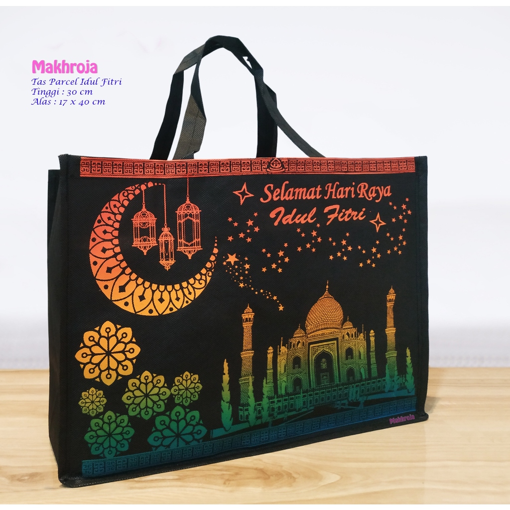 

Tas Pita Kotak Parcel Lebaran Idul Fitri New Hitam LC