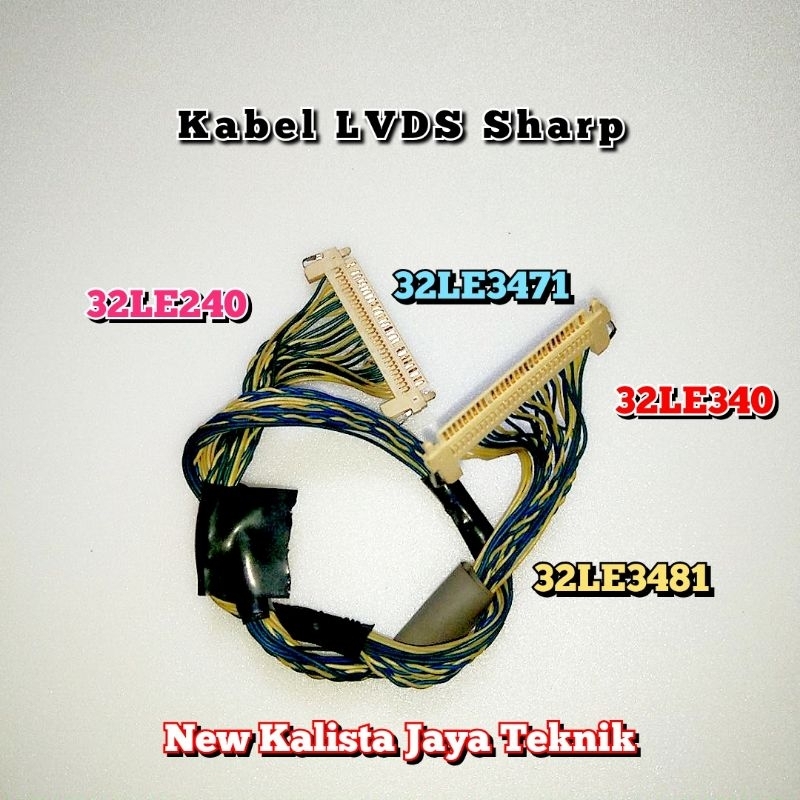 KABEL LVDS TV SHARP 32LE240M KABEL LVDS 32LE240 ORIGINAL KABEL TCON KABEL CONECTOR TV SHARP LC 32LE2