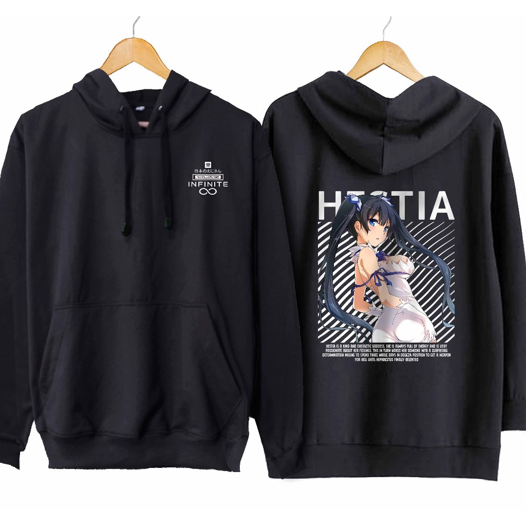 Jaket hoodie jumper infinite anime DANMACHI HESTIA - DANMACHI material cotton fleece