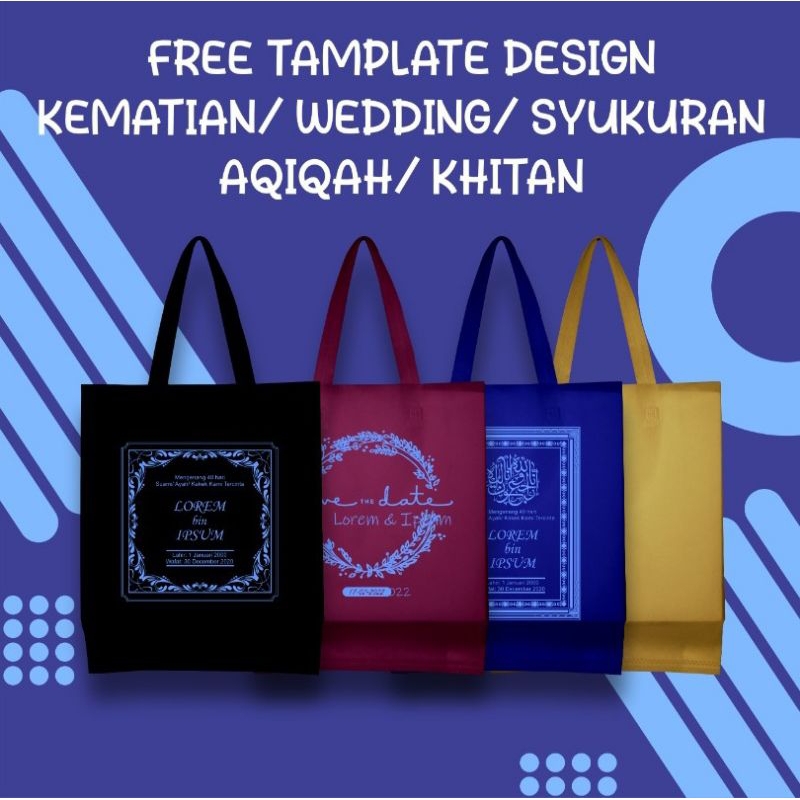 

TAS SPUNBON 25X35X8 CUSTOM SABLON 1 HARI BERES