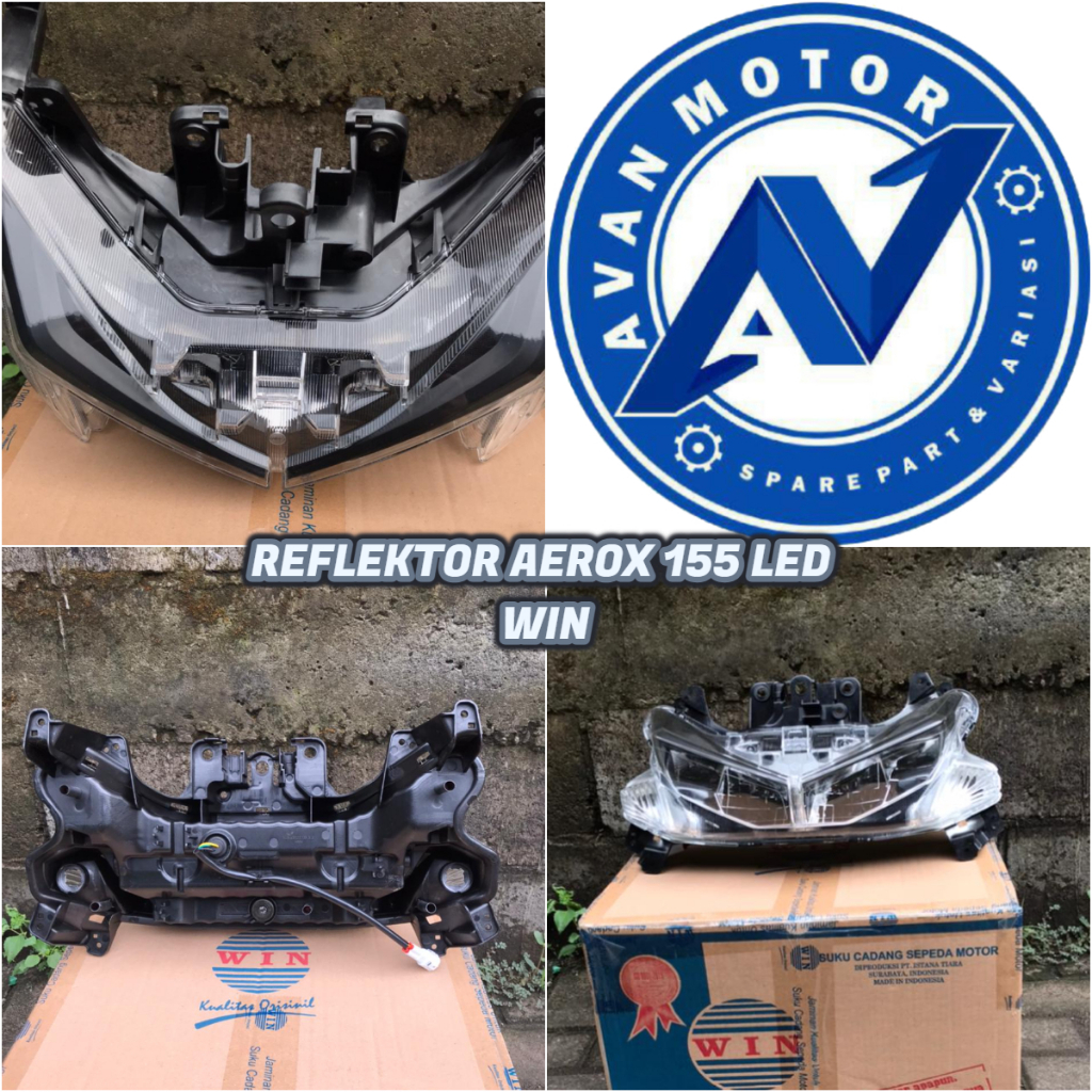 REFLEKTOR LAMPU DEPAN AEROX 155 LED WIN || LAMPU DEPAN HEADLAMP AEROX 155 LED MERK WIN