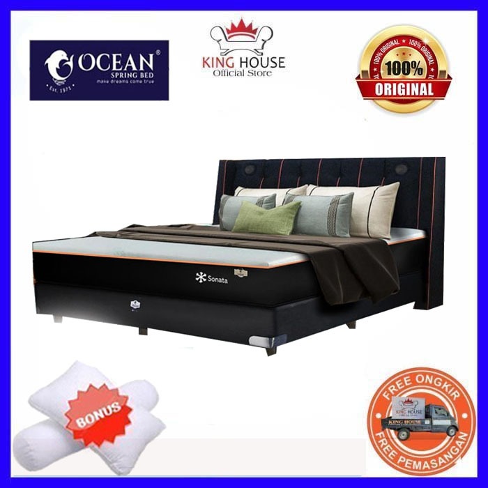 Ocean Springbed kasur SONATA (Full set) 160 180 200 100 120 #kinghouse