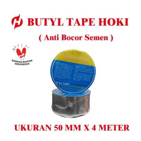 LAKBAN ANTI BOCOR SEMEN 5CM*4M / ISOLASI ANTI BOCOR SENG DINDING ATAP RUMAH 5CM * 4M ASLI MEREK HOKI