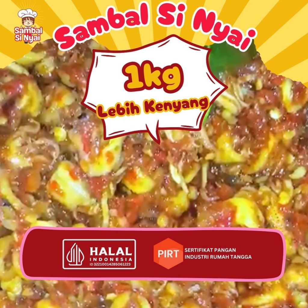 

Sambal Si Nyai - Sambal Cakalang Suwir Sambal Cumi Sambal Ayam Sambal Pete Teri Medan Kemasan 1KG