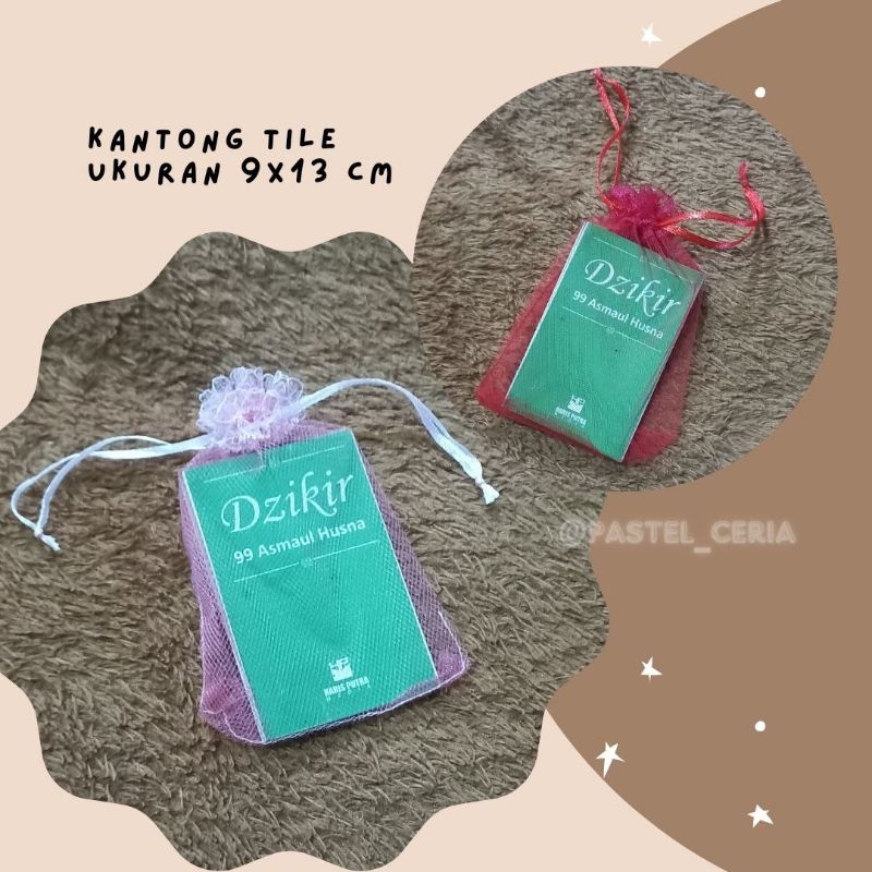 Kantong Serut Souvenir - Kantong Tile Serut - Sarung Tile Untuk Souvenirr