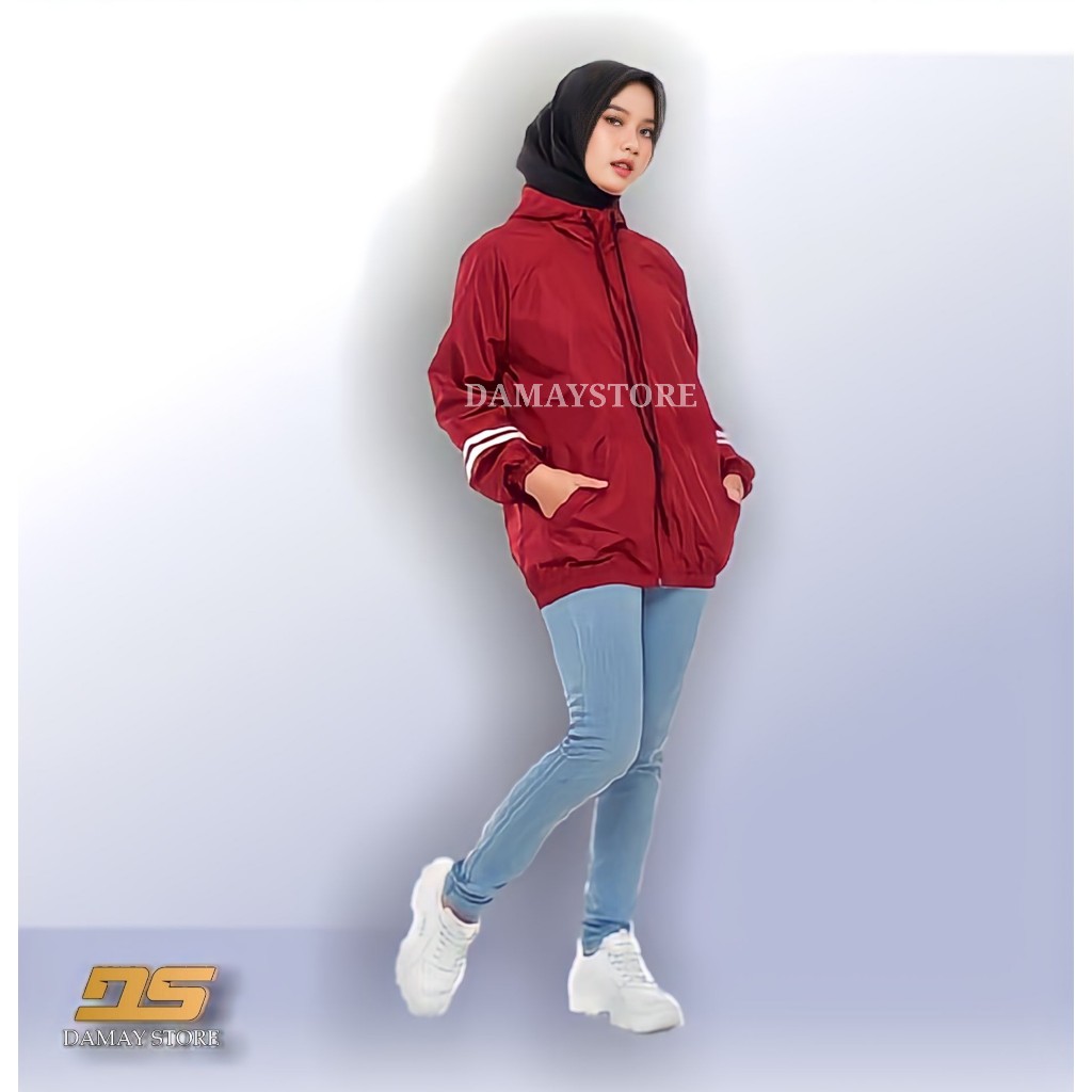 Jaket Parasut Olahraga, Sauna Suit, Jogging, Lari, Bersepeda, Despo, Gym Fitnes, Senam, Pria/Wanita 