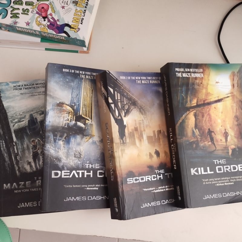 Maze Runner novel series 1-4 PRELOVED ORI bahasa Indonesia