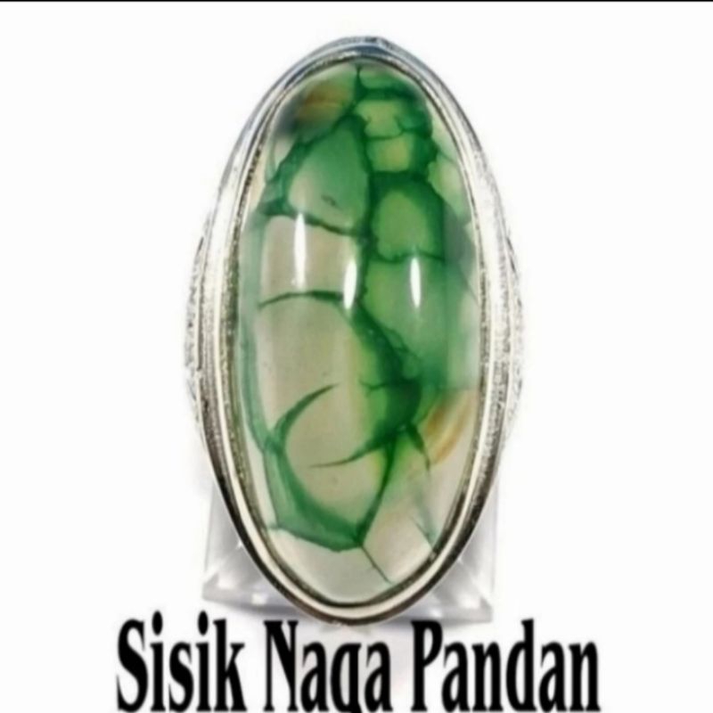 cincin batu pandan hijau garut sisik naga