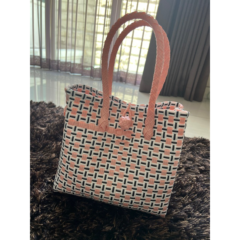 Tas Wanita Jali Mini Petty S Anyaman Handmade / Tas Souvenir Kecil / Tas Anyaman Plastik Jali Mini /