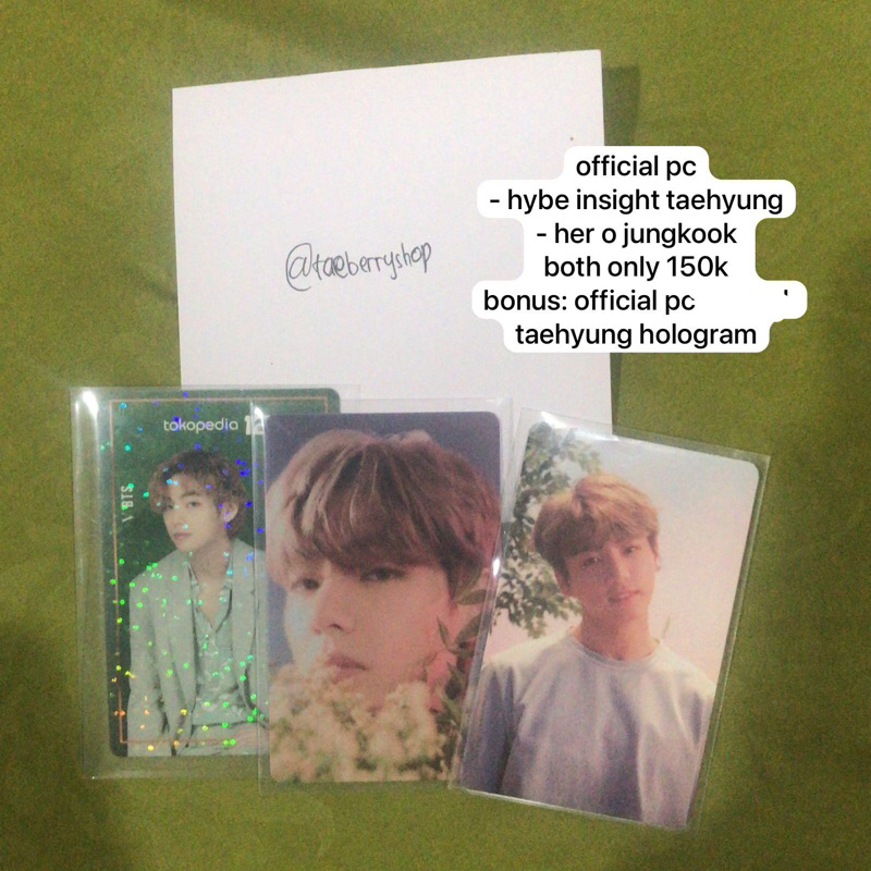 Photocard her o jungkook hybe insight taehyung