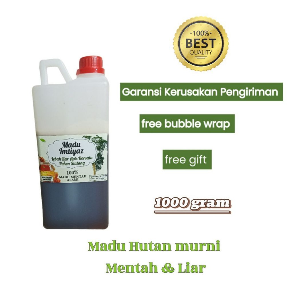 

Madu imtiyaz lebah liar apis dorsata pohon sialang hutan Riau 100% Asli