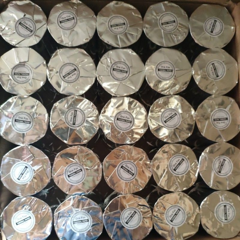 KERTAS THERMAL 80MM X 80MM CORE 20MM ISI 50 PCS KERTAS STRUK THERMAL