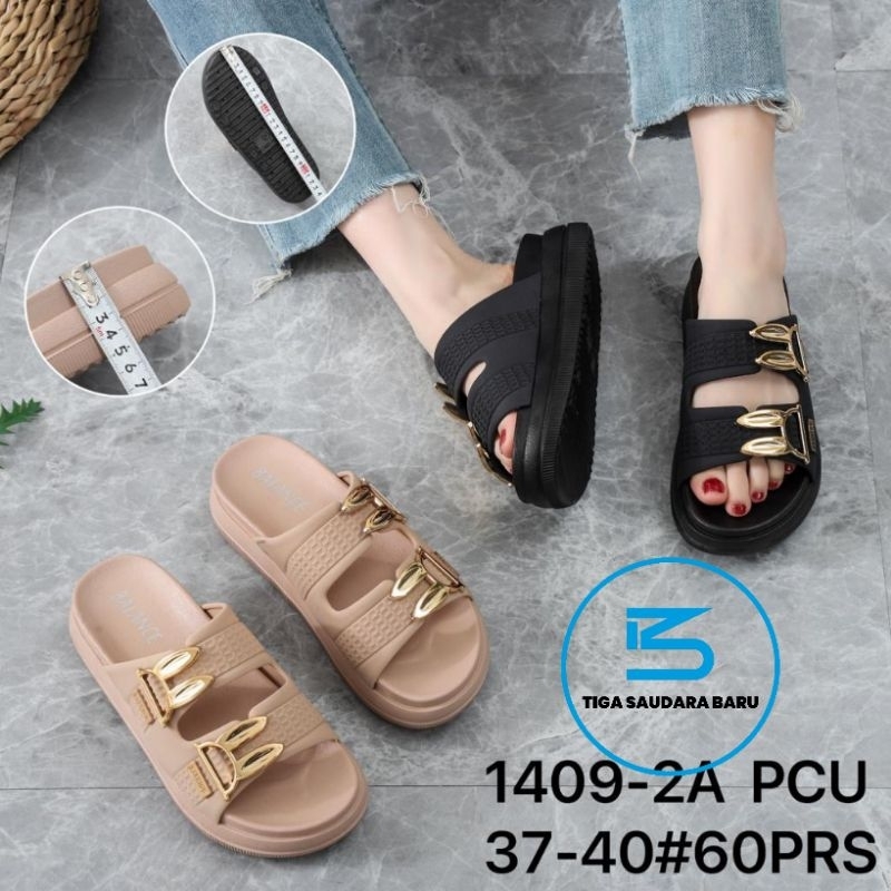 sandal BALANCE 1409 BAN DUA KELINCII sandal wedges karet wanita