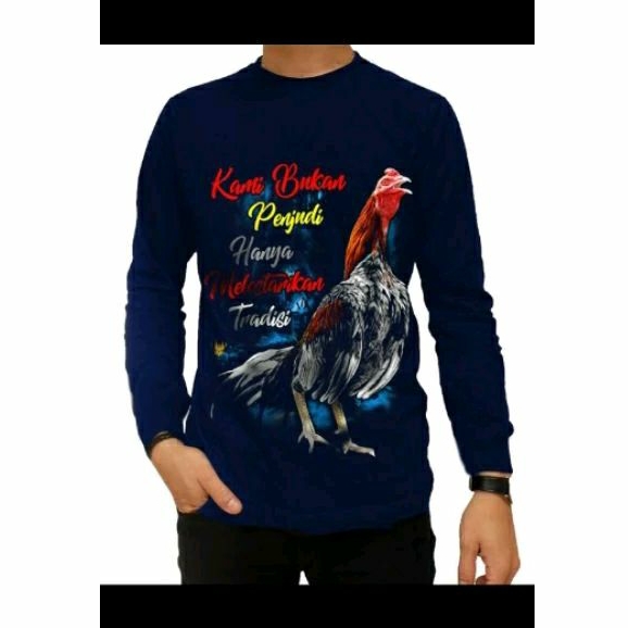 Kaos Distro Cowok Original Ayam Bangkok Petarung Sejati Baju Pria Dewasa Keren Terbaru Atasan Pria K