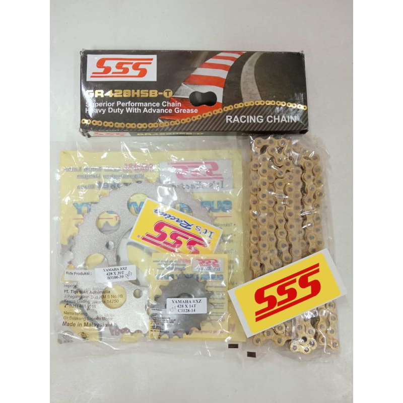 GIR SET/GEAR SET SSS ORIGINAL 428 RANTAI SSS HSBT RX KING VEGA JUPITER Z FIZR JUPITER MX OLD JUPITER