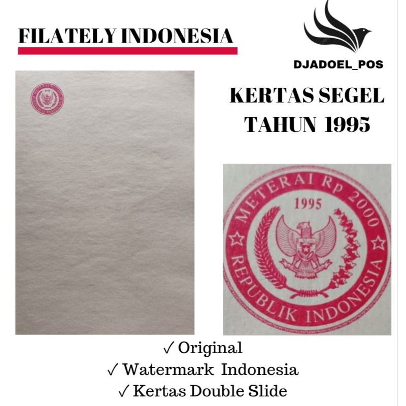 

KERTAS SEGEL TAHUN 1995 Double Asli